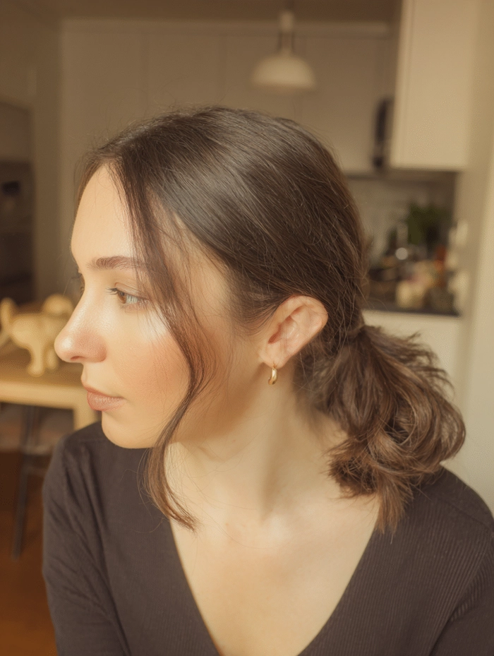 Step-by-step medium length hair clipping technique for a professional workplace look