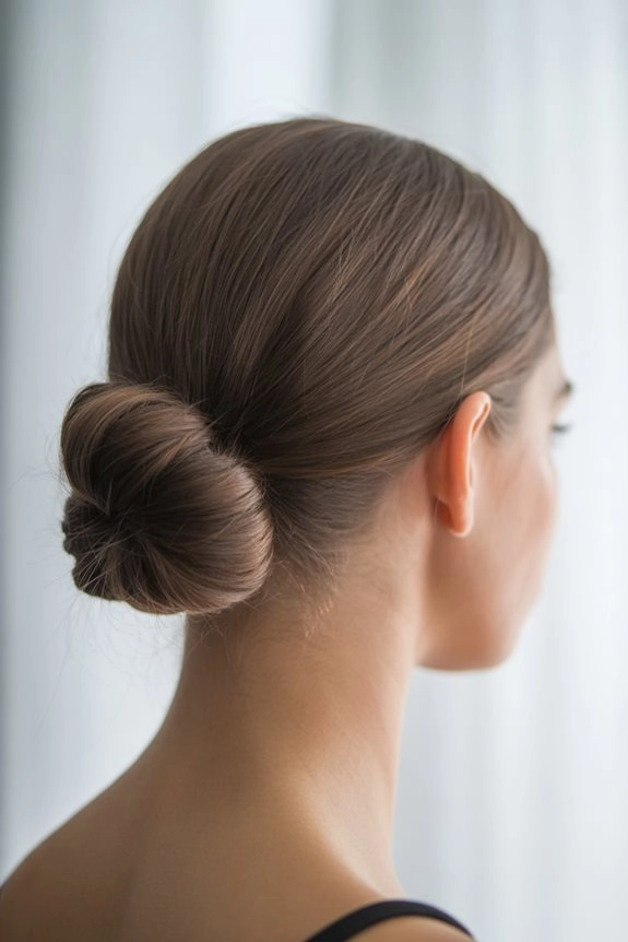 Wind resistant hairstyle for outdoor corporate events A professional woman with a sleek wind resistant hairstyle at an outdoor corporate event