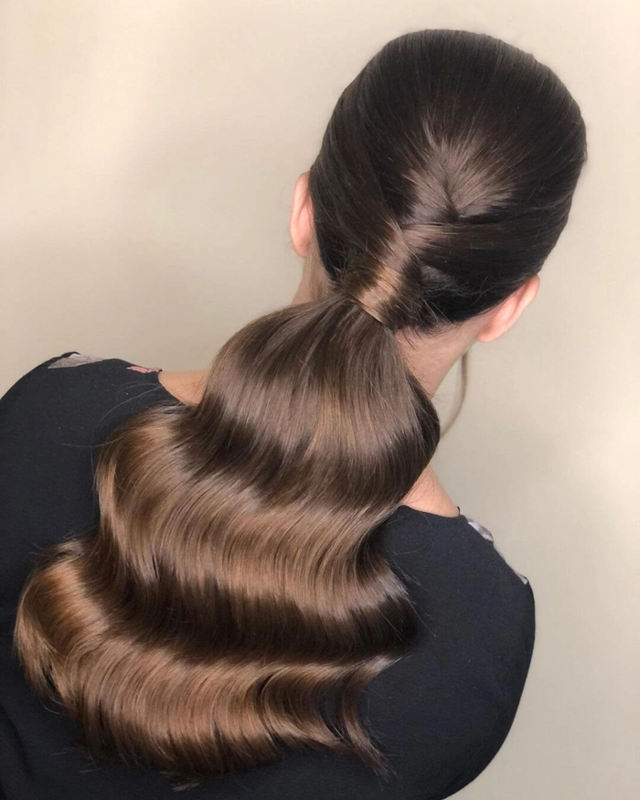 French braid for keeping long hair cool and professional at work