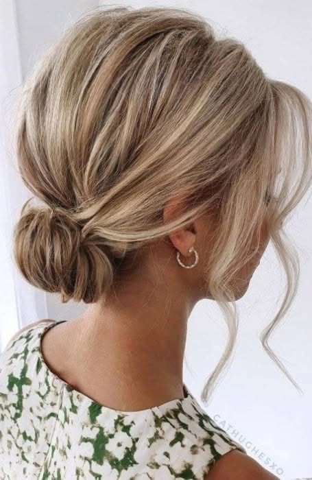 Professional neck elongating updo for shorter necks suitable for work