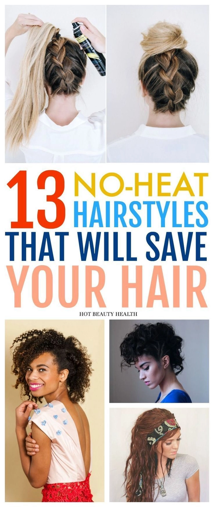 No Heat Office Hairstyles for Damaged Hair - Professional and Protective Style A professional no heat office hairstyle for damaged hair featuring a sleek low bun