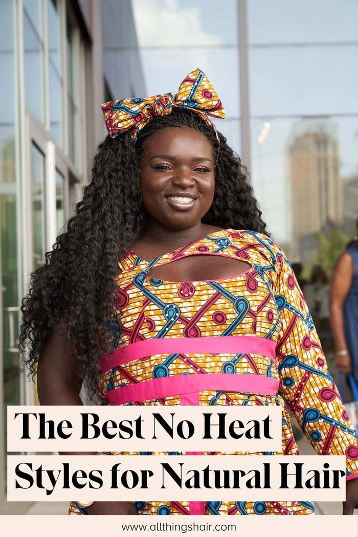 No heat office styles for damaged hair | Protective work hairstyle with gentle twists No heat office hairstyle for damaged hair, protective updo with soft twists