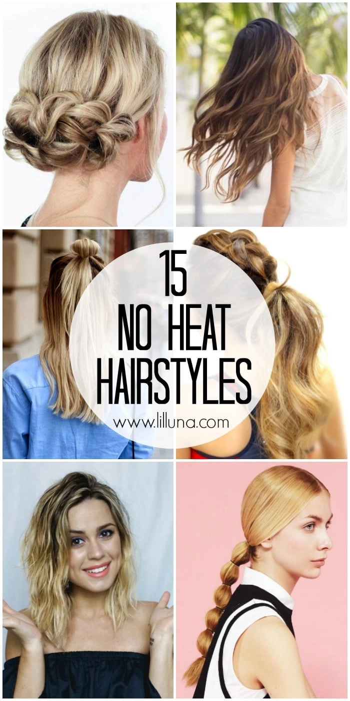 Office-ready no heat hairstyle for damaged hair with gentle twists A chic low bun with soft face-framing strands, perfect for hiding damage without heat damage