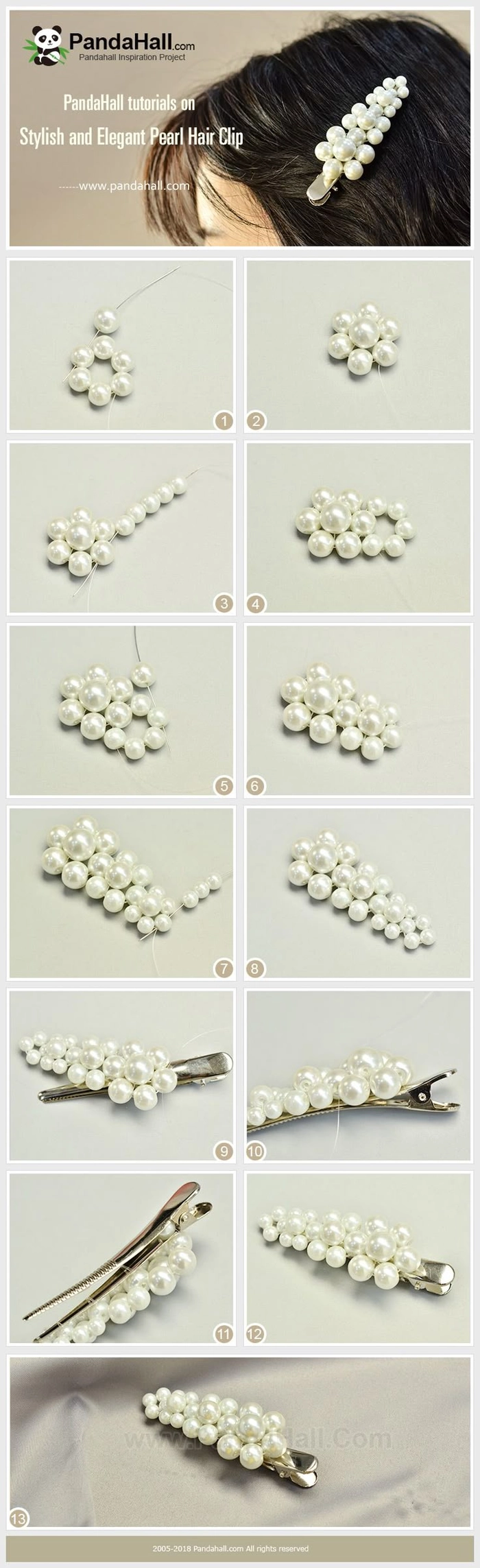 Pearl hair clip arrangements enhancing a corporate presentation hairstyle