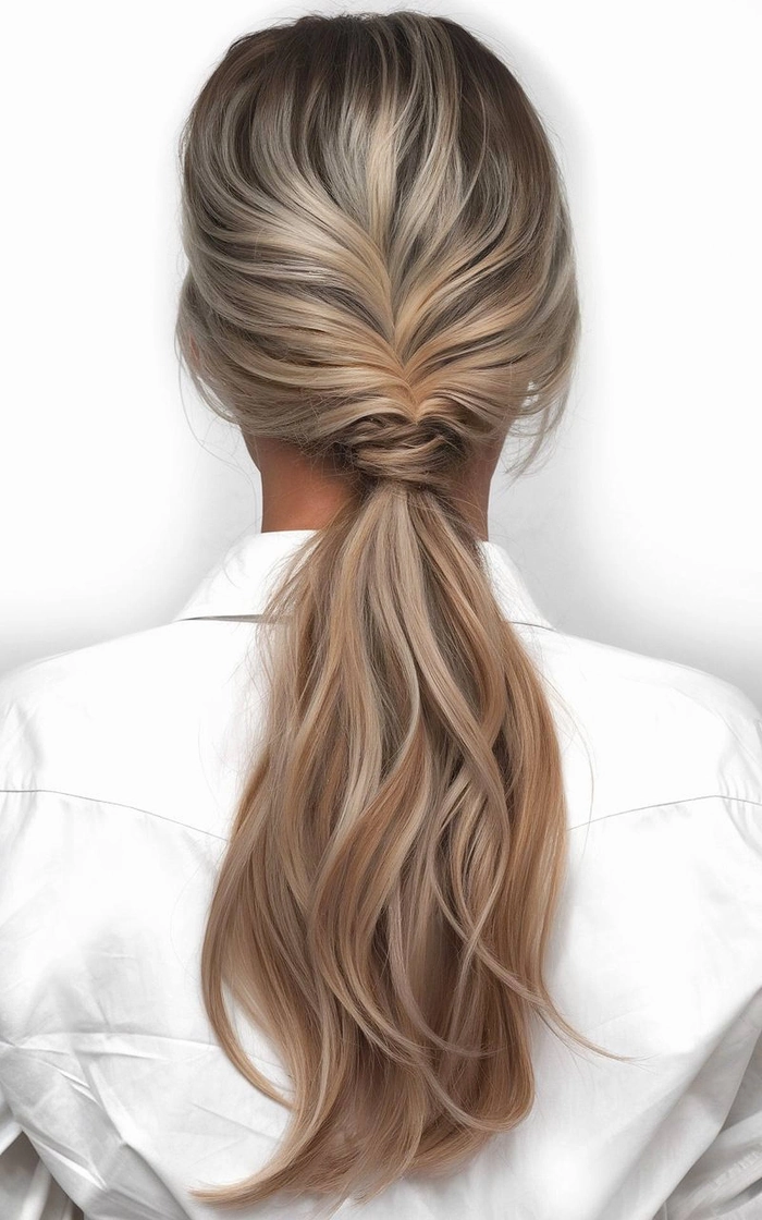 Polished low bun work hairstyle for long hair Elegant low bun for long hair professional office hairstyle
