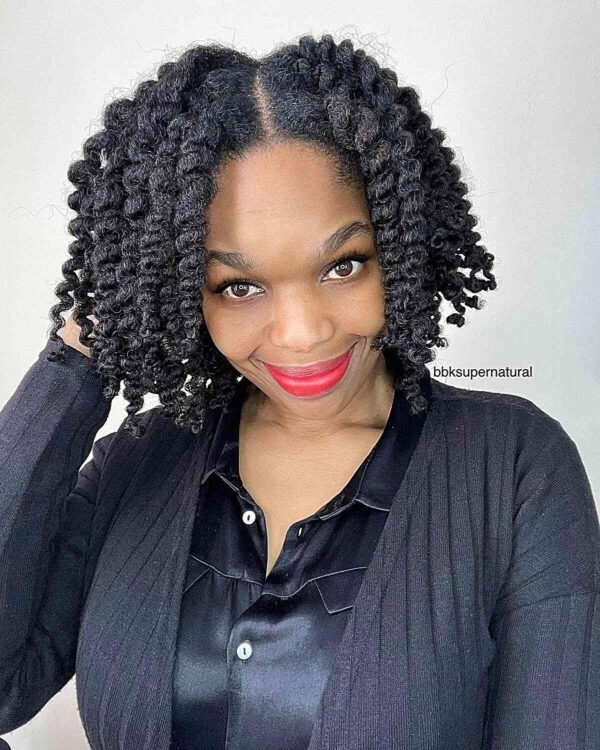 Professional twist out hairstyle for corporate office wear