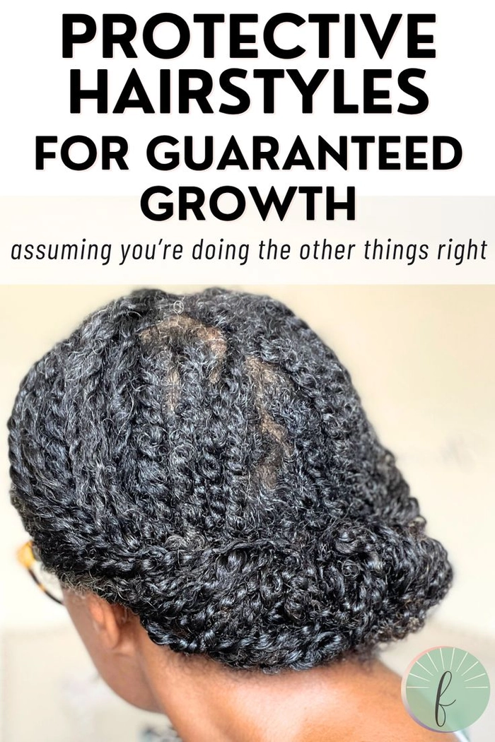 Protective work hairstyle for coily natural hair Coily natural hair styled in a protective work bun