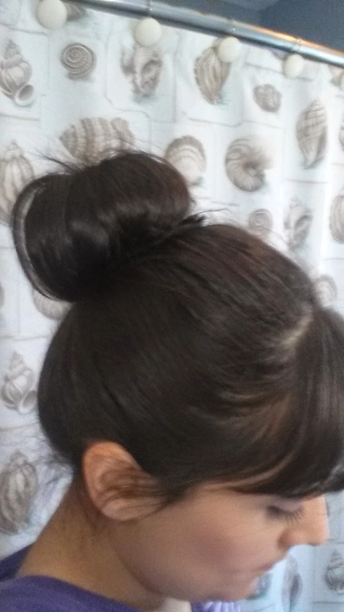 How to create a secure work bun for extra-long hair at the office Waist-length hair secured in a professional work bun