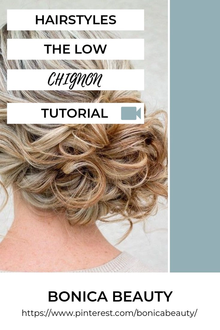 Textured low chignon hairstyle for professional creative meetings