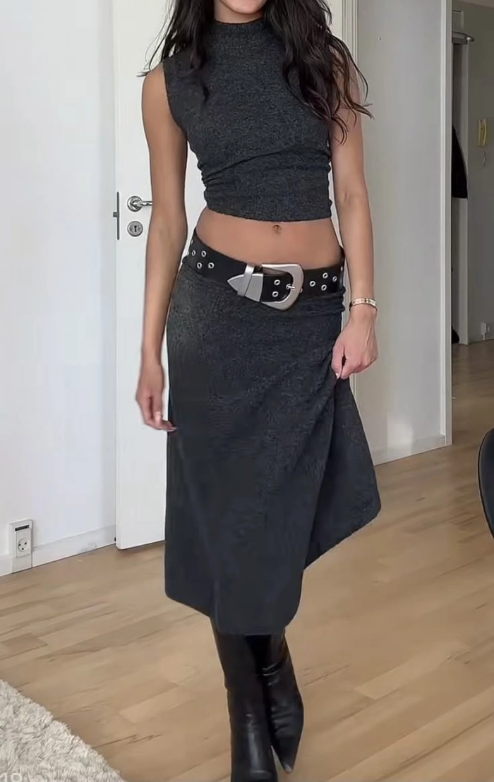Trendy Gen Z corporate employee with a sleek modern office cut