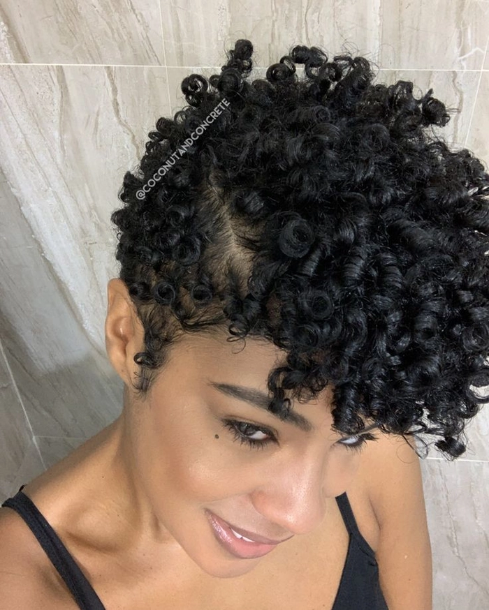 Professional wash and go style with defined natural curls