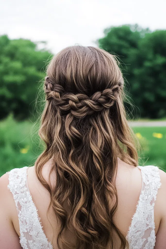 Sleek low bun hairstyle for outdoor corporate events that withstands wind Professional woman with a wind-resistant sleek low bun at an outdoor corporate event
