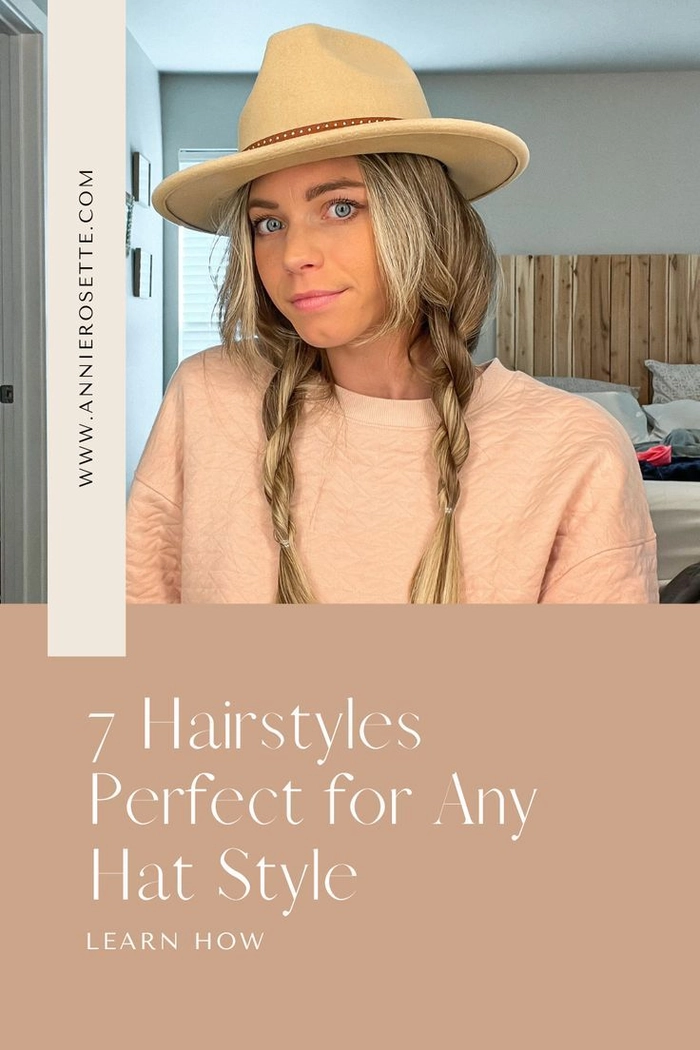 Winter hat hair recovery tips for looking polished at work Woman smoothing her hair after removing a winter hat in a professional office setting